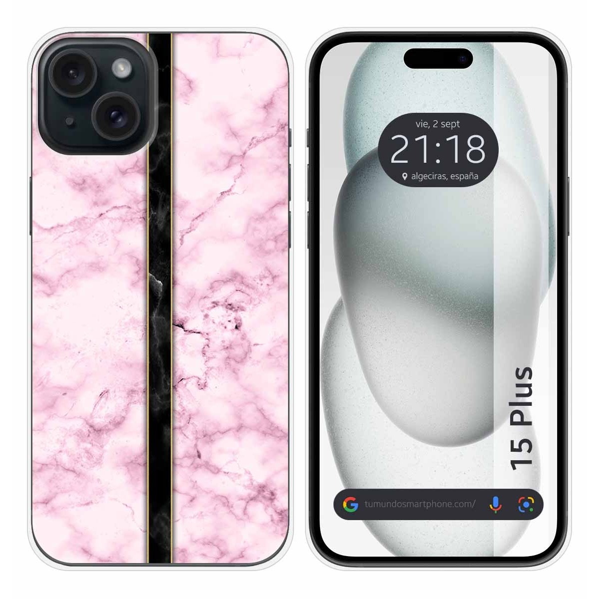 Funda Silicona compatible con IPhone 15 Plus (6.7) diseño Mármol 04 Dibujos