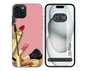 Funda Silicona compatible con IPhone 15 Plus (6.7) diseño Brochas Dibujos
