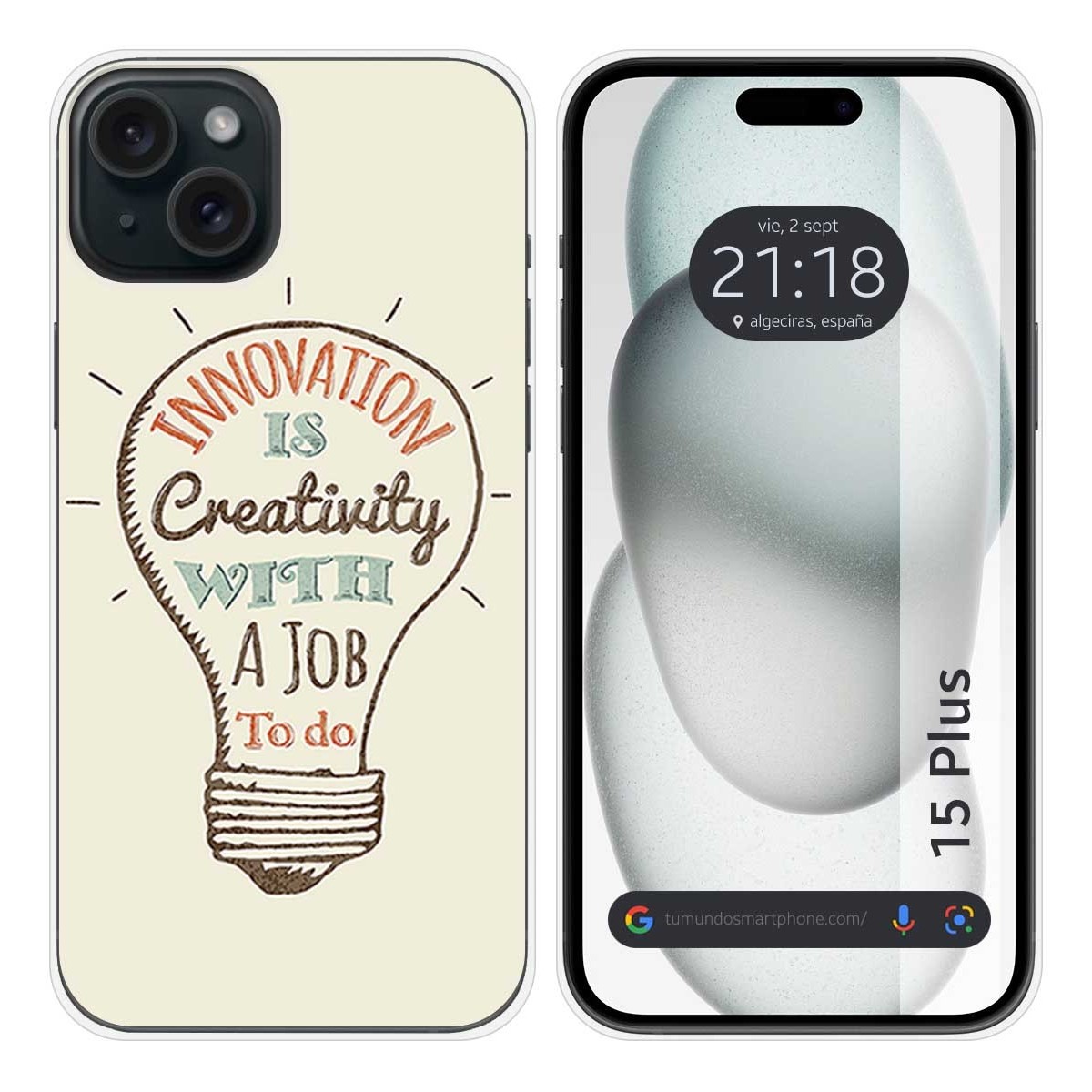 Funda Silicona compatible con IPhone 15 Plus (6.7) diseño Creativity Dibujos