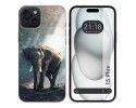 Funda Silicona compatible con IPhone 15 Plus (6.7) diseño Elefante Dibujos