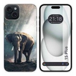 Funda Silicona compatible con IPhone 15 Plus (6.7) diseño Elefante Dibujos