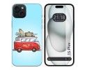 Funda Silicona compatible con IPhone 15 Plus (6.7) diseño Furgoneta Dibujos
