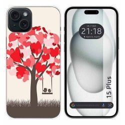 Funda Silicona compatible con IPhone 15 Plus (6.7) diseño Pajaritos Dibujos