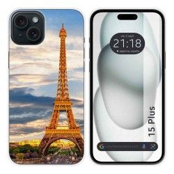 Funda Silicona compatible con IPhone 15 Plus (6.7) diseño Paris Dibujos