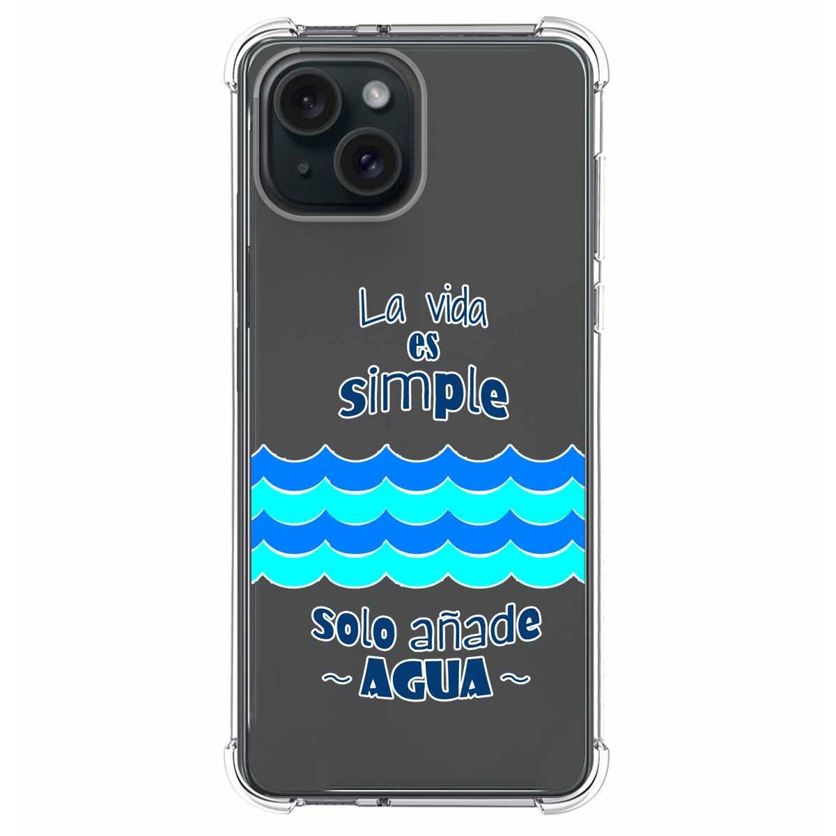 Funda Silicona Antigolpes compatible con IPhone 15 Plus (6.7) diseño Agua Dibujos