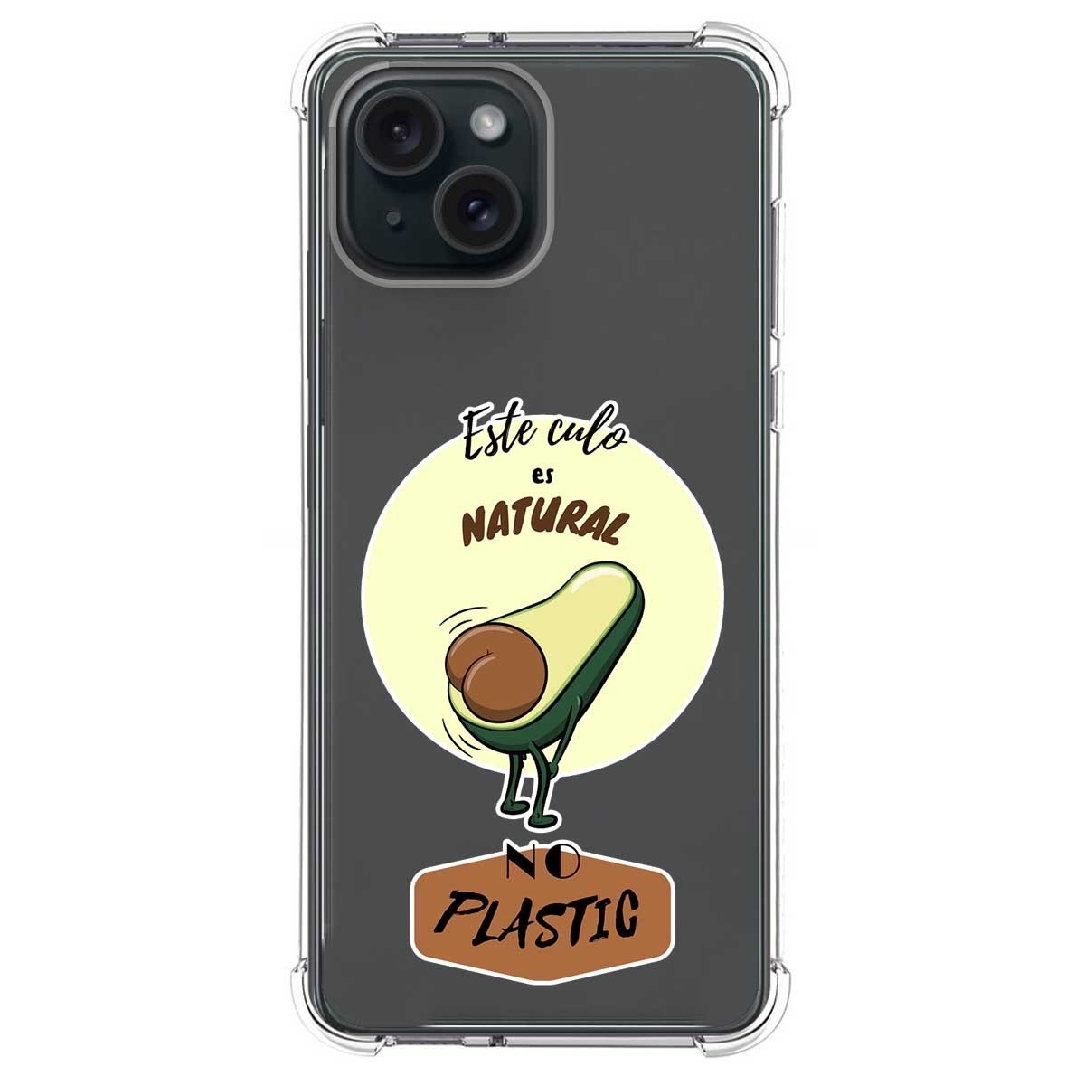Funda Silicona Antigolpes compatible con IPhone 15 Plus (6.7) diseño Culo Natural Dibujos
