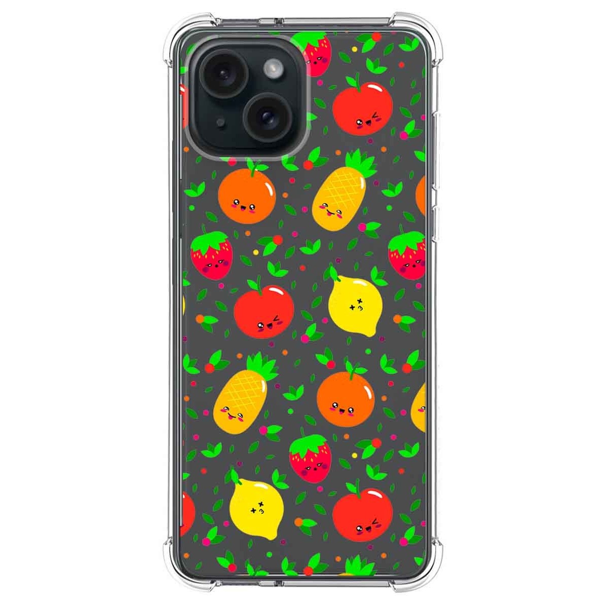 Funda Silicona Antigolpes compatible con IPhone 15 Plus (6.7) diseño Frutas 01 Dibujos