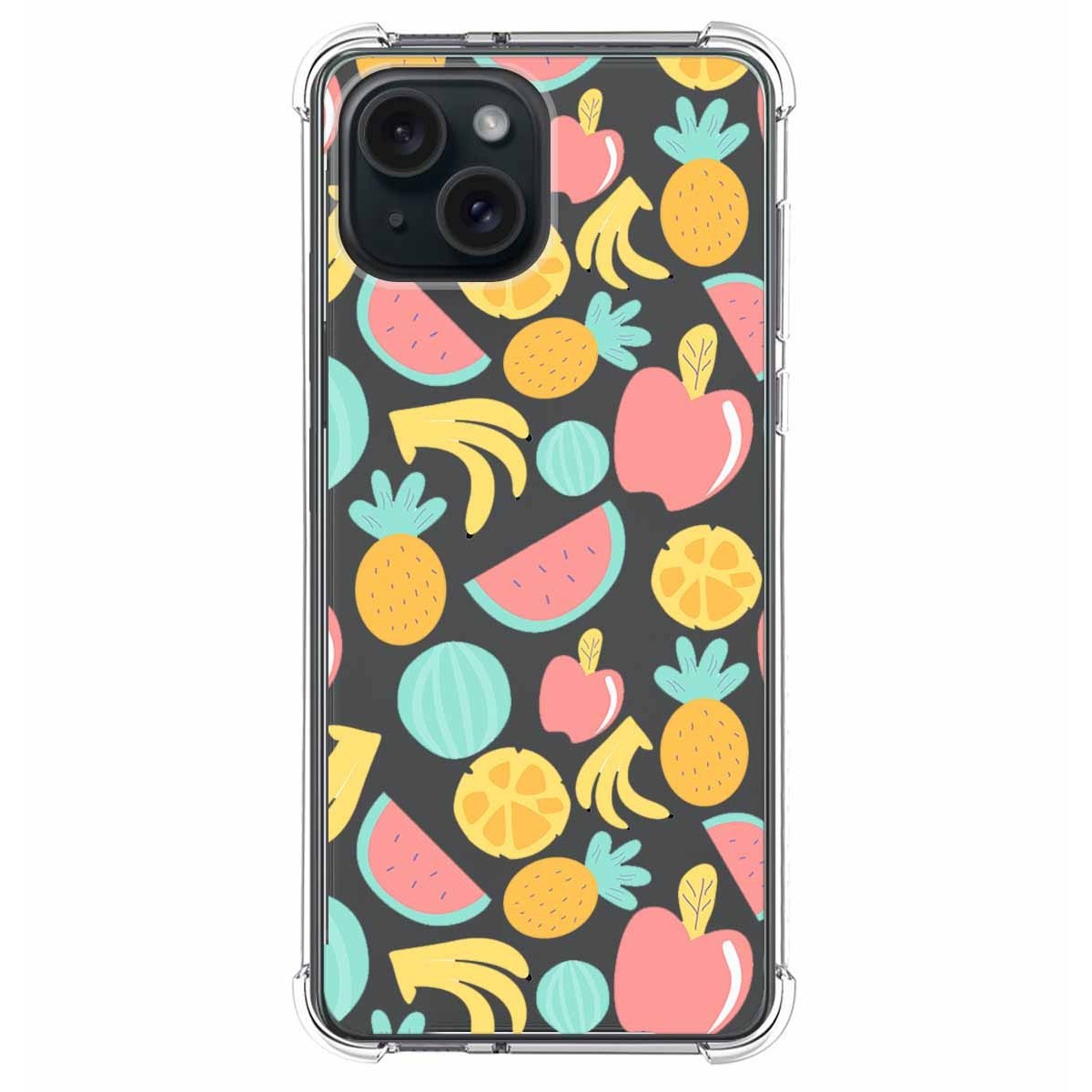 Funda Silicona Antigolpes compatible con IPhone 15 Plus (6.7) diseño Frutas 02 Dibujos