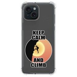 Funda Silicona Antigolpes compatible con IPhone 15 Plus (6.7) diseño Hombre Escalada Dibujos