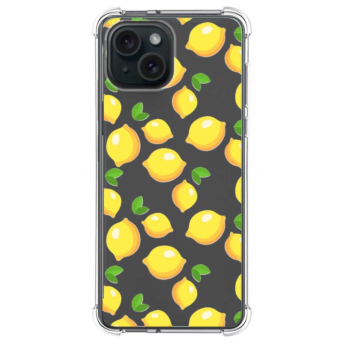 Funda Silicona Antigolpes compatible con IPhone 15 Plus (6.7) diseño Limones Dibujos