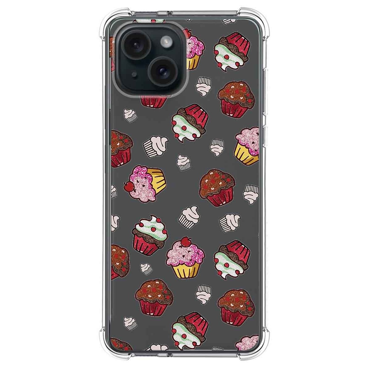 Funda Silicona Antigolpes compatible con IPhone 15 Plus (6.7) diseño Muffins Dibujos