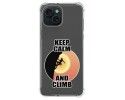 Funda Silicona Antigolpes compatible con IPhone 15 Plus (6.7) diseño Mujer Escalada Dibujos