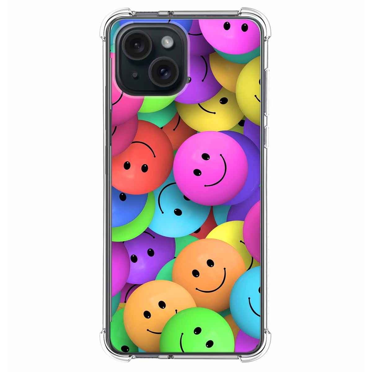Funda Silicona Antigolpes compatible con IPhone 15 Plus (6.7) diseño Smile Dibujos