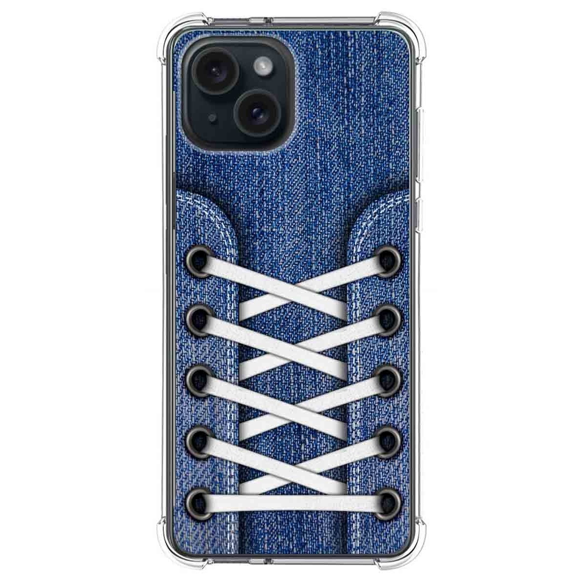 Funda Silicona Antigolpes compatible con IPhone 15 Plus (6.7) diseño Zapatillas 01 Dibujos