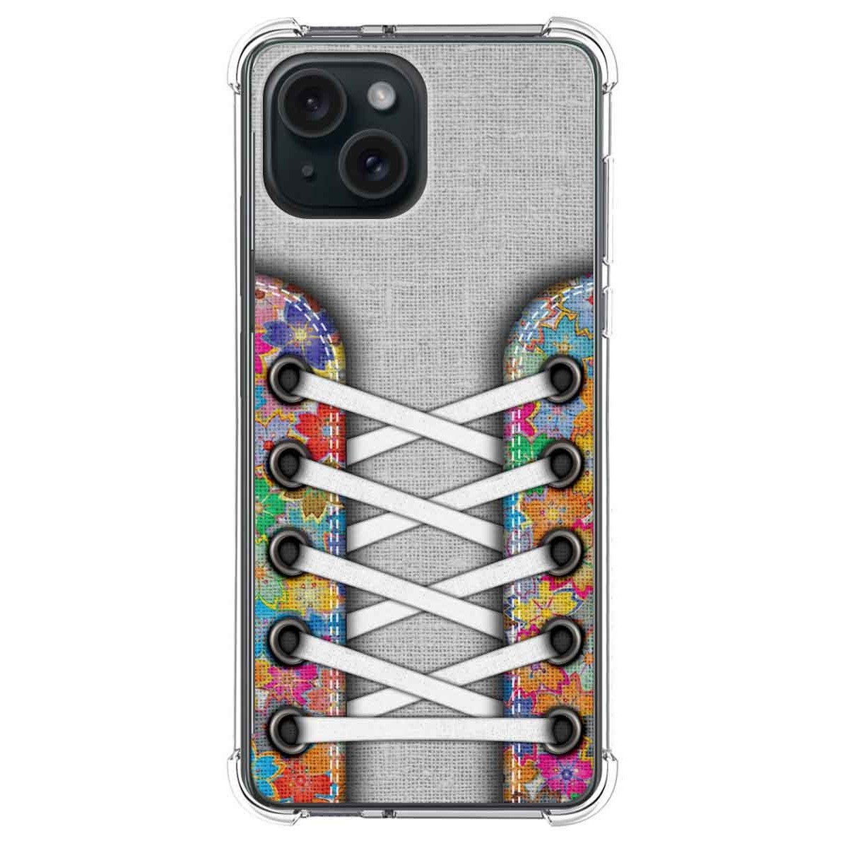 Funda Silicona Antigolpes compatible con IPhone 15 Plus (6.7) diseño Zapatillas 04 Dibujos