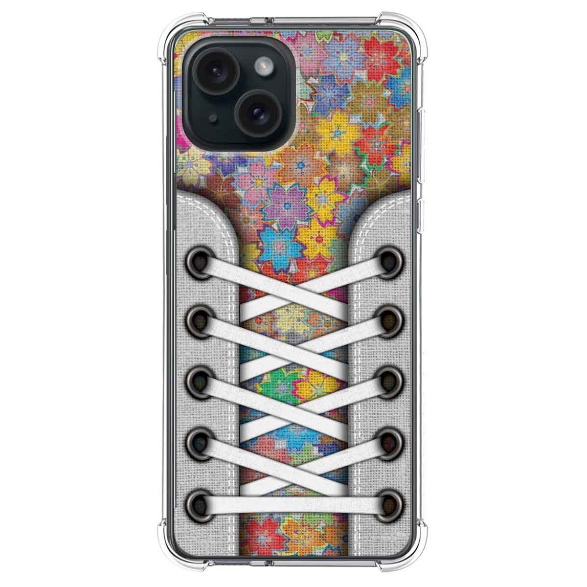 Funda Silicona Antigolpes compatible con IPhone 15 Plus (6.7) diseño Zapatillas 05 Dibujos