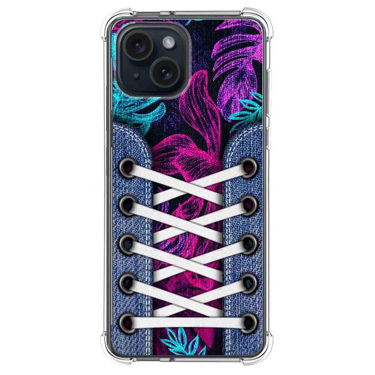Funda Silicona Antigolpes compatible con IPhone 15 Plus (6.7) diseño Zapatillas 07 Dibujos
