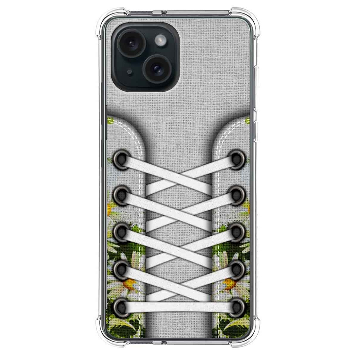 Funda Silicona Antigolpes compatible con IPhone 15 Plus (6.7) diseño Zapatillas 08 Dibujos