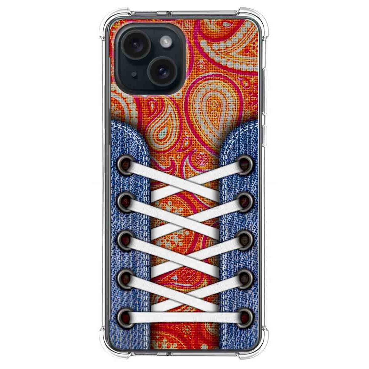 Funda Silicona Antigolpes compatible con IPhone 15 Plus (6.7) diseño Zapatillas 10 Dibujos