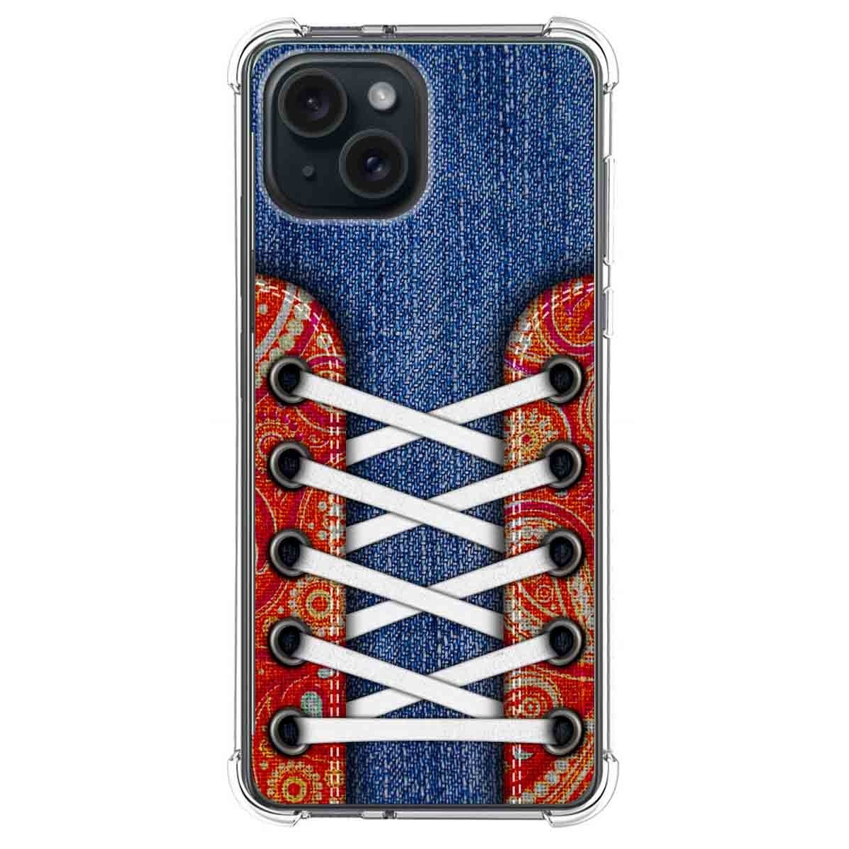 Funda Silicona Antigolpes compatible con IPhone 15 Plus (6.7) diseño Zapatillas 11 Dibujos