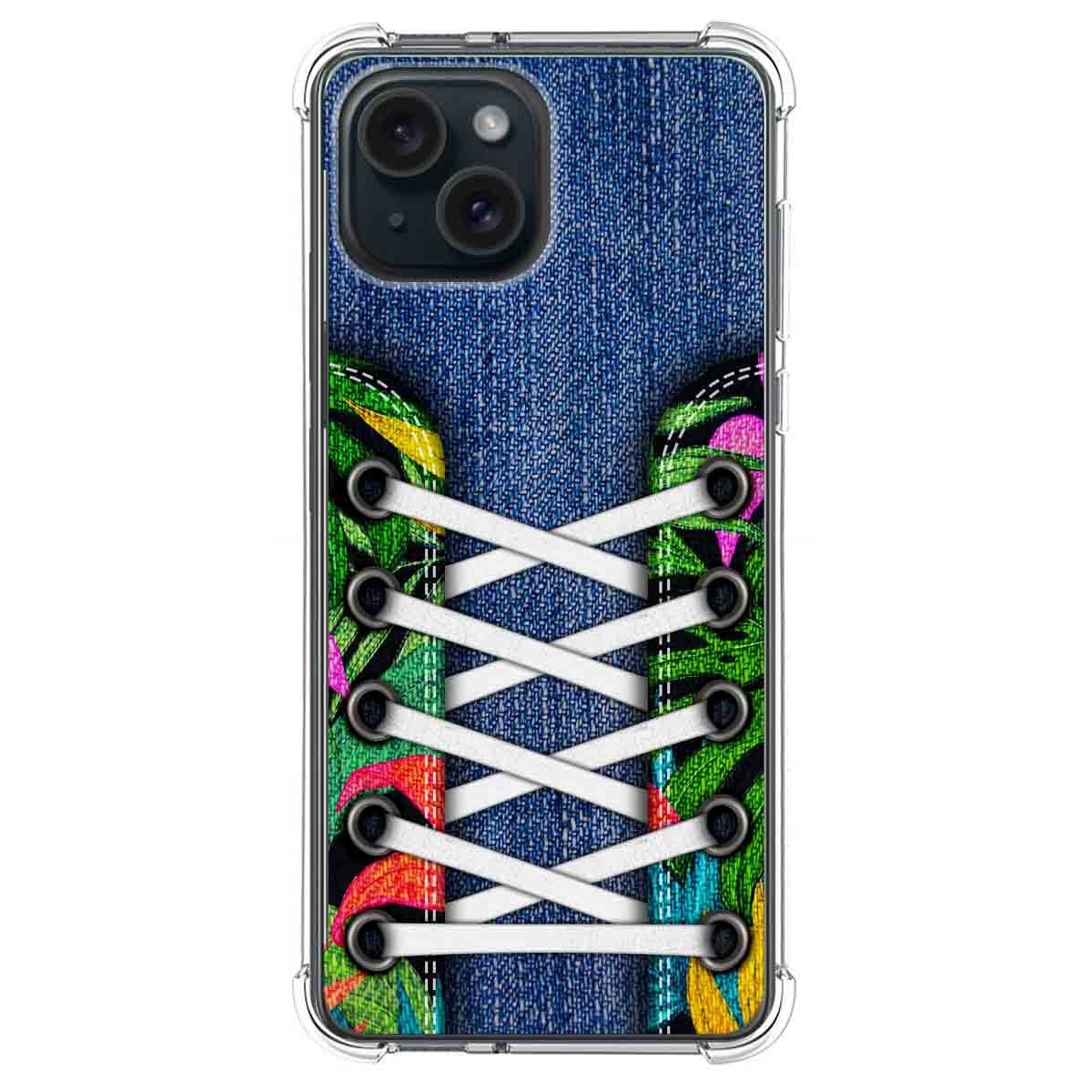 Funda Silicona Antigolpes compatible con IPhone 15 Plus (6.7) diseño Zapatillas 13 Dibujos