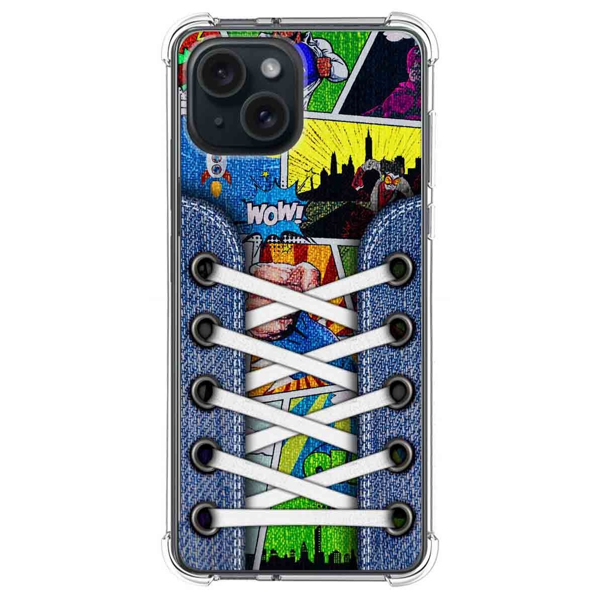 Funda Silicona Antigolpes compatible con IPhone 15 Plus (6.7) diseño Zapatillas 14 Dibujos