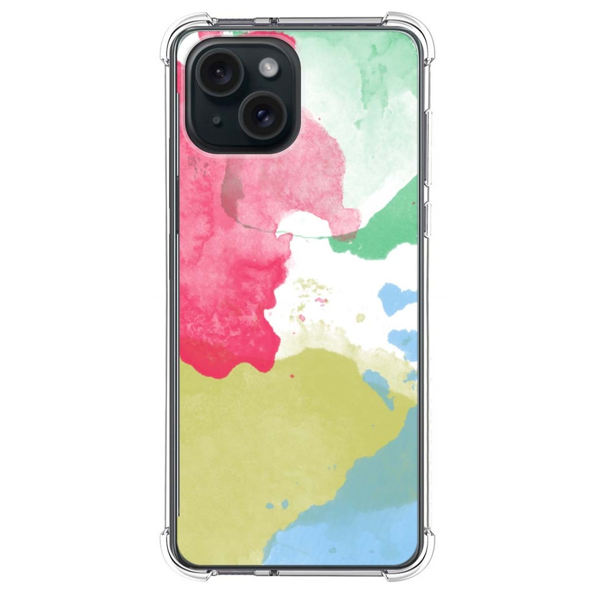 Funda Silicona Antigolpes compatible con IPhone 15 Plus (6.7) diseño Acuarela 02 Dibujos