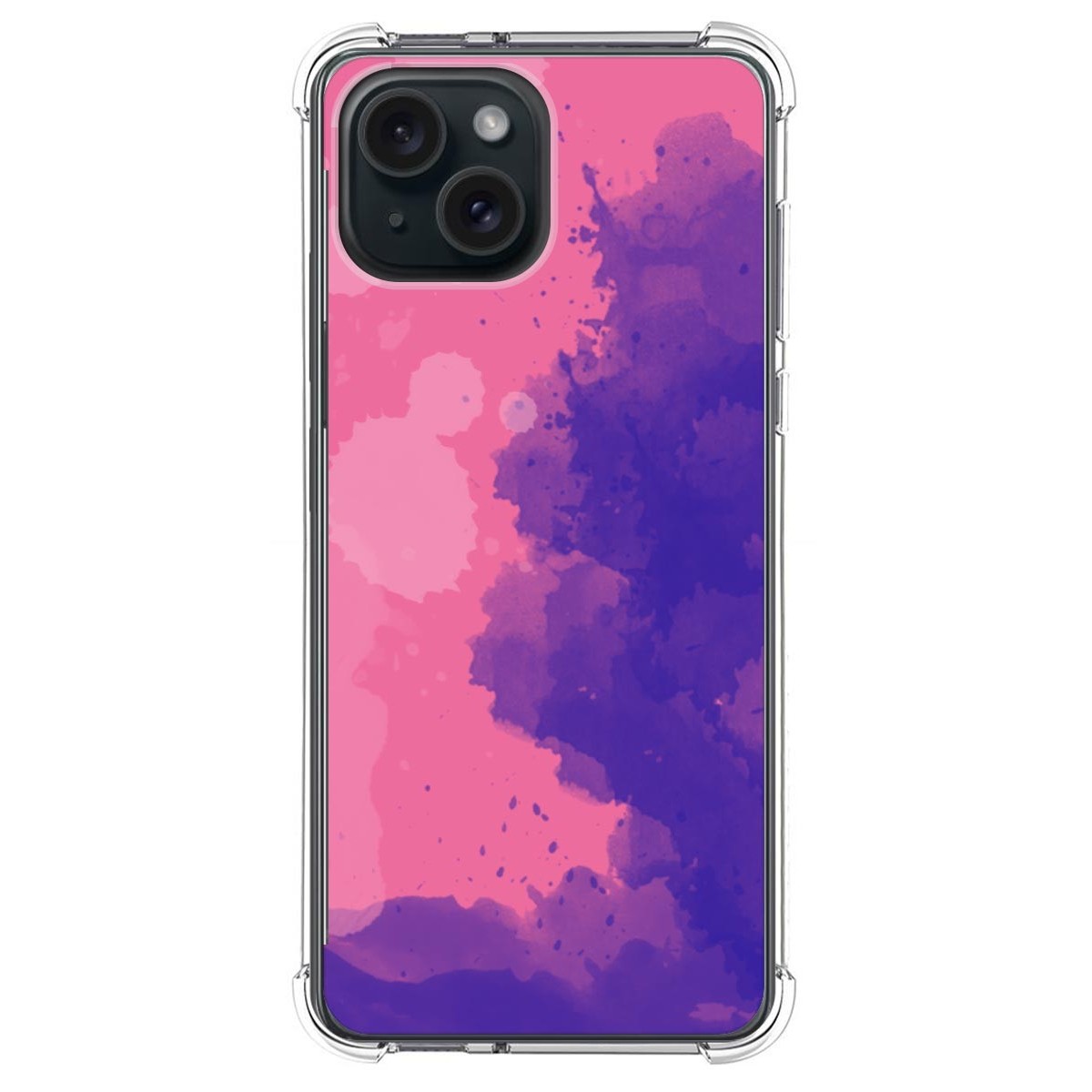 Funda Silicona Antigolpes compatible con IPhone 15 Plus (6.7) diseño Acuarela 07 Dibujos