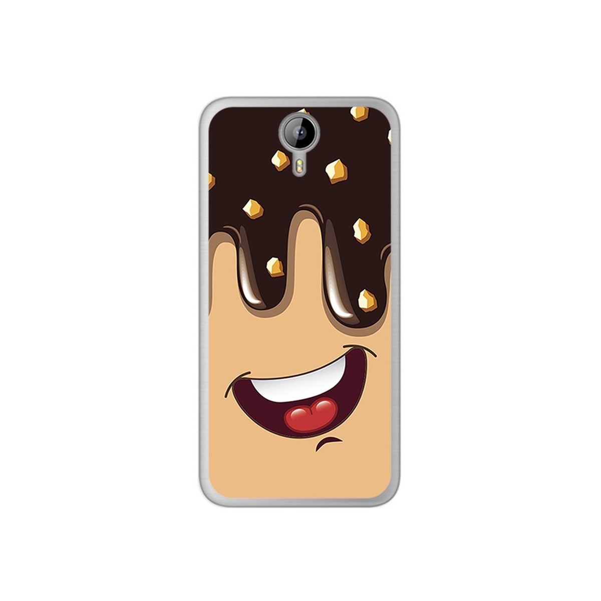 Funda Gel Tpu para Homtom HT3 Diseño Helado Chocolate Dibujos