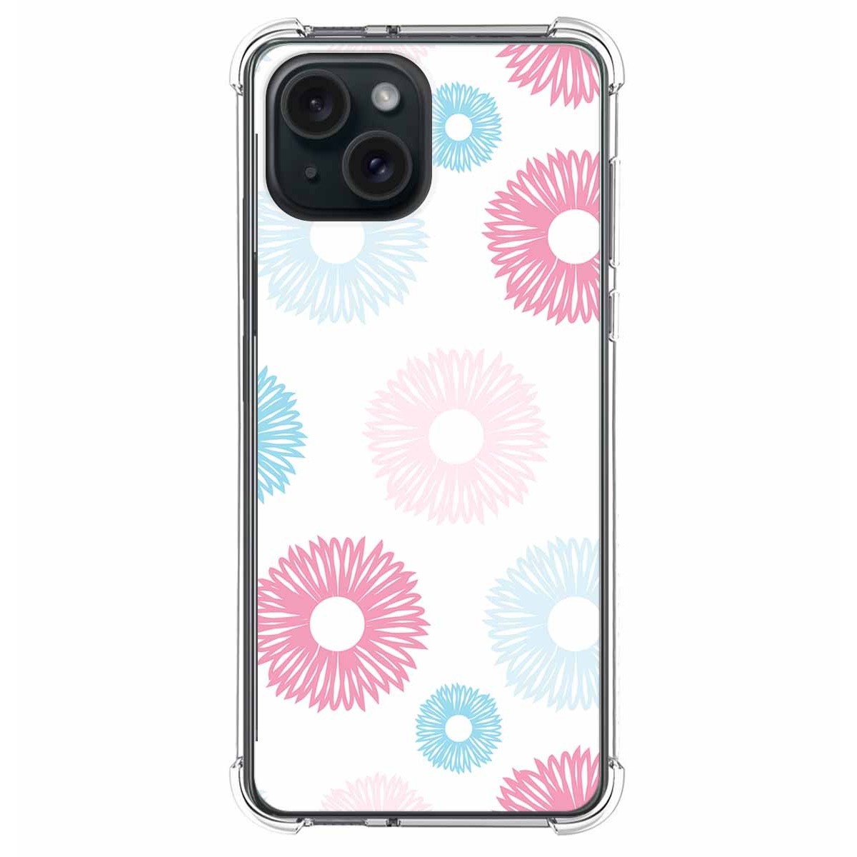 Funda Silicona Antigolpes compatible con IPhone 15 Plus (6.7) diseño Flores 06 Dibujos