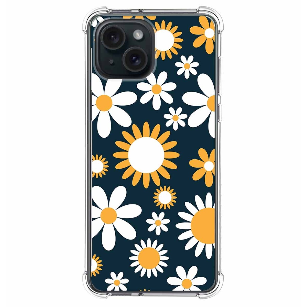 Funda Silicona Antigolpes compatible con IPhone 15 Plus (6.7) diseño Flores 08 Dibujos