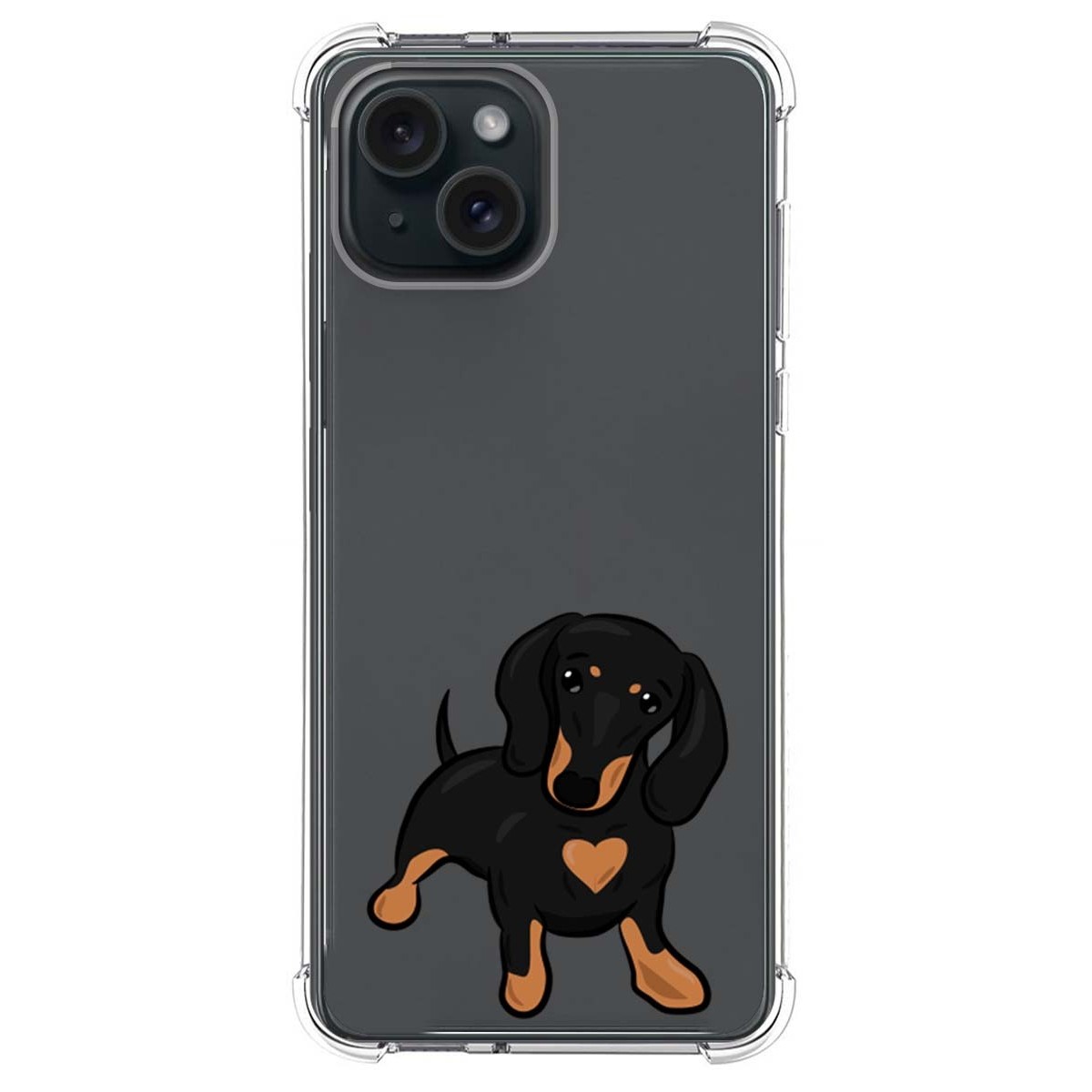 Funda Silicona Antigolpes compatible con IPhone 15 Plus (6.7) diseño Perros 04 Dibujos
