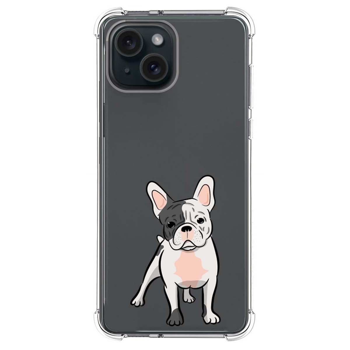 Funda Silicona Antigolpes compatible con IPhone 15 Plus (6.7) diseño Perros 06 Dibujos
