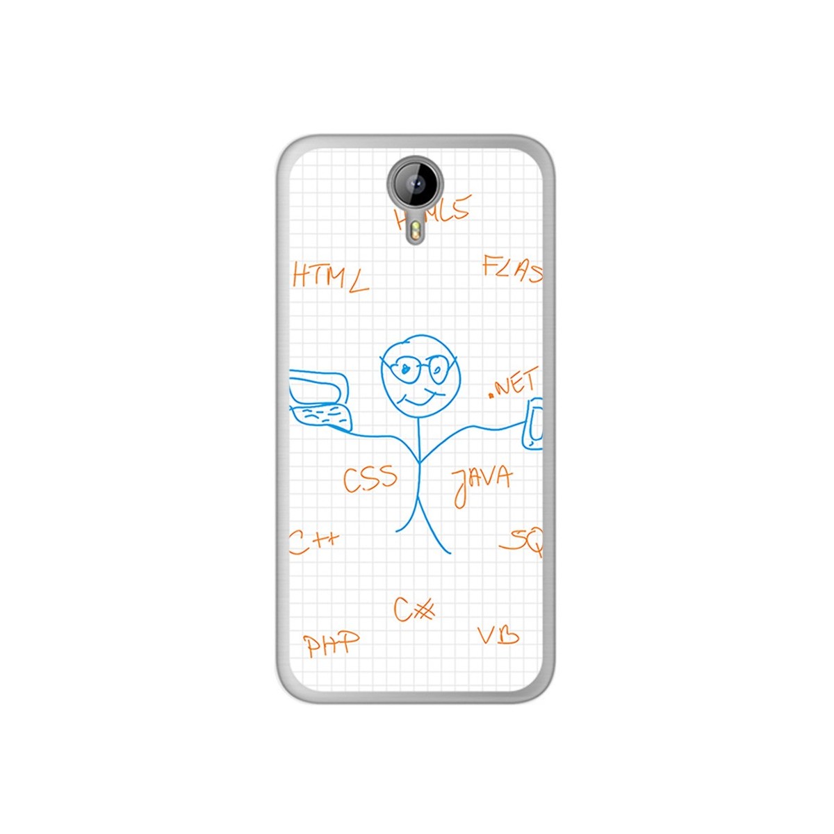 Funda Gel Tpu para Homtom HT3 Diseño Informatico Dibujos