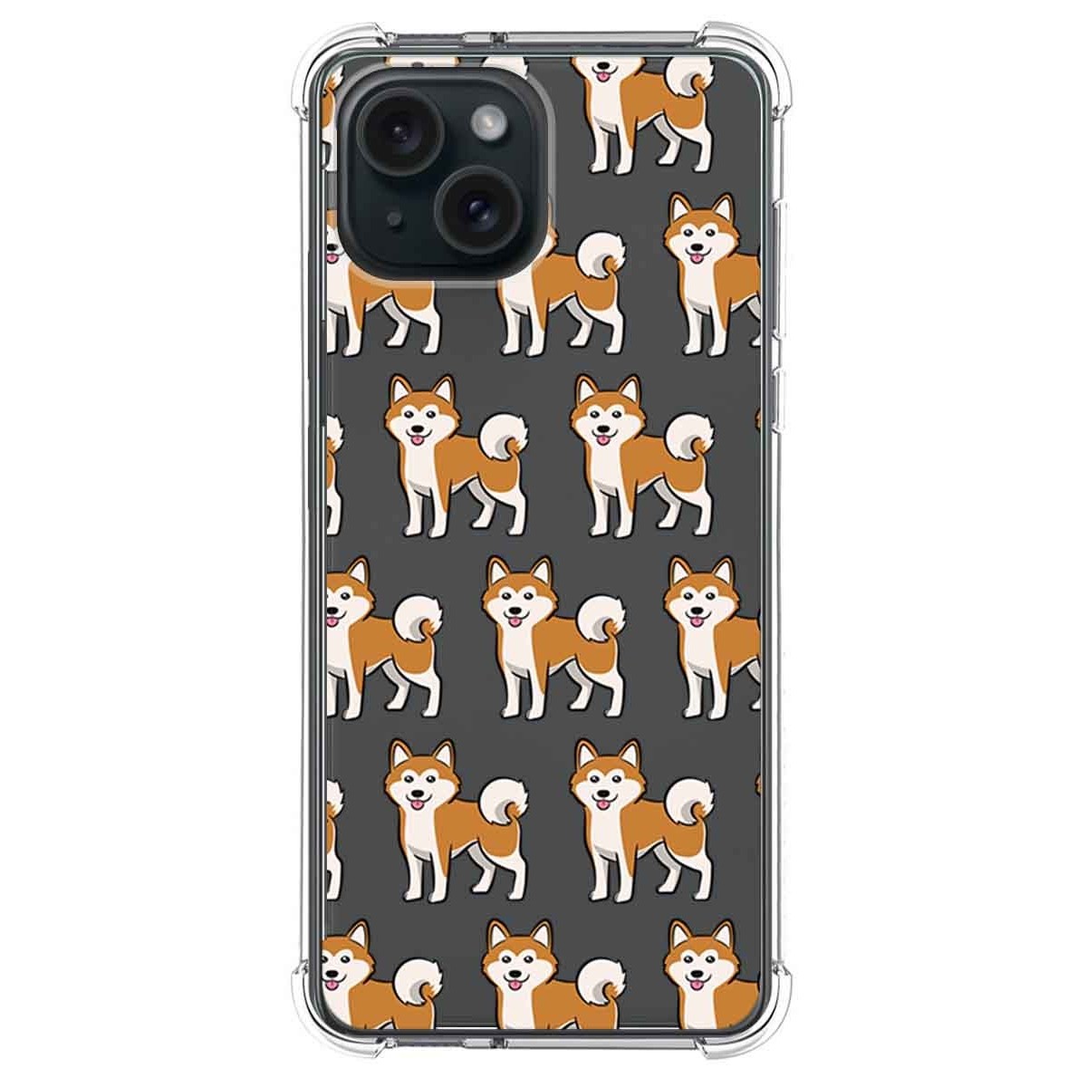Funda Silicona Antigolpes compatible con IPhone 15 Plus (6.7) diseño Perros 08 Dibujos