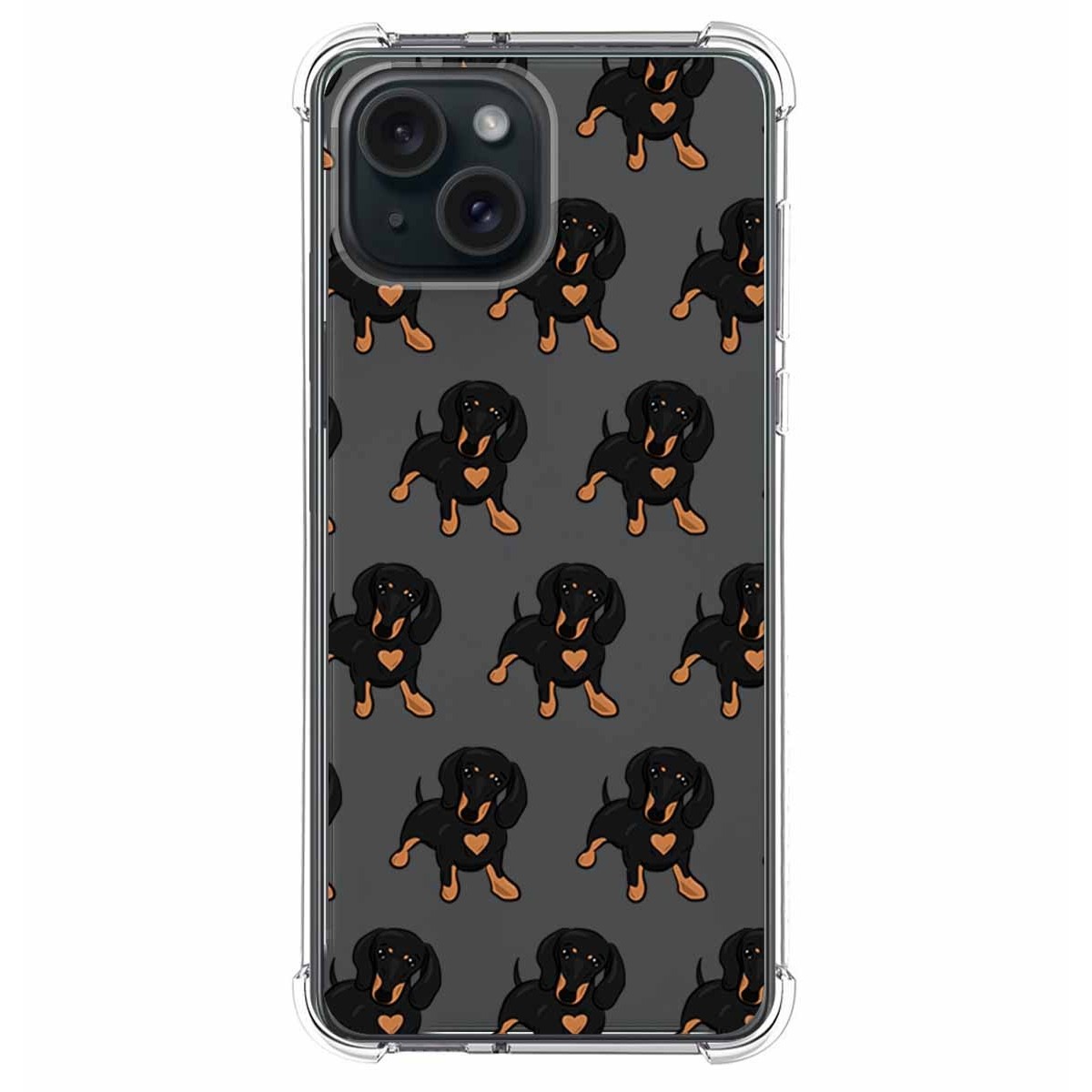 Funda Silicona Antigolpes compatible con IPhone 15 Plus (6.7) diseño Perros 10 Dibujos