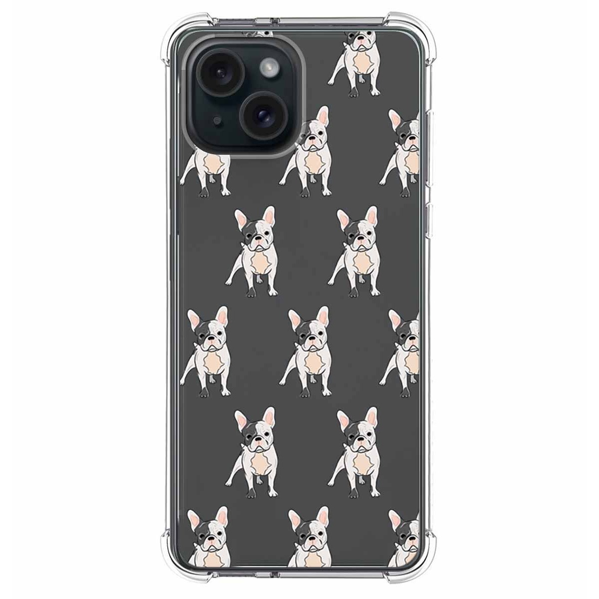 Funda Silicona Antigolpes compatible con IPhone 15 Plus (6.7) diseño Perros 12 Dibujos
