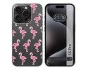 Funda Silicona Transparente compatible con IPhone 15 Pro (6.1) diseño Flamenco Dibujos