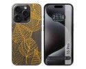 Funda Silicona Transparente compatible con IPhone 15 Pro (6.1) diseño Hojas Dibujos