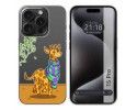 Funda Silicona Transparente compatible con IPhone 15 Pro (6.1) diseño Jirafa Dibujos