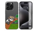 Funda Silicona Transparente compatible con IPhone 15 Pro (6.1) diseño Panda Dibujos