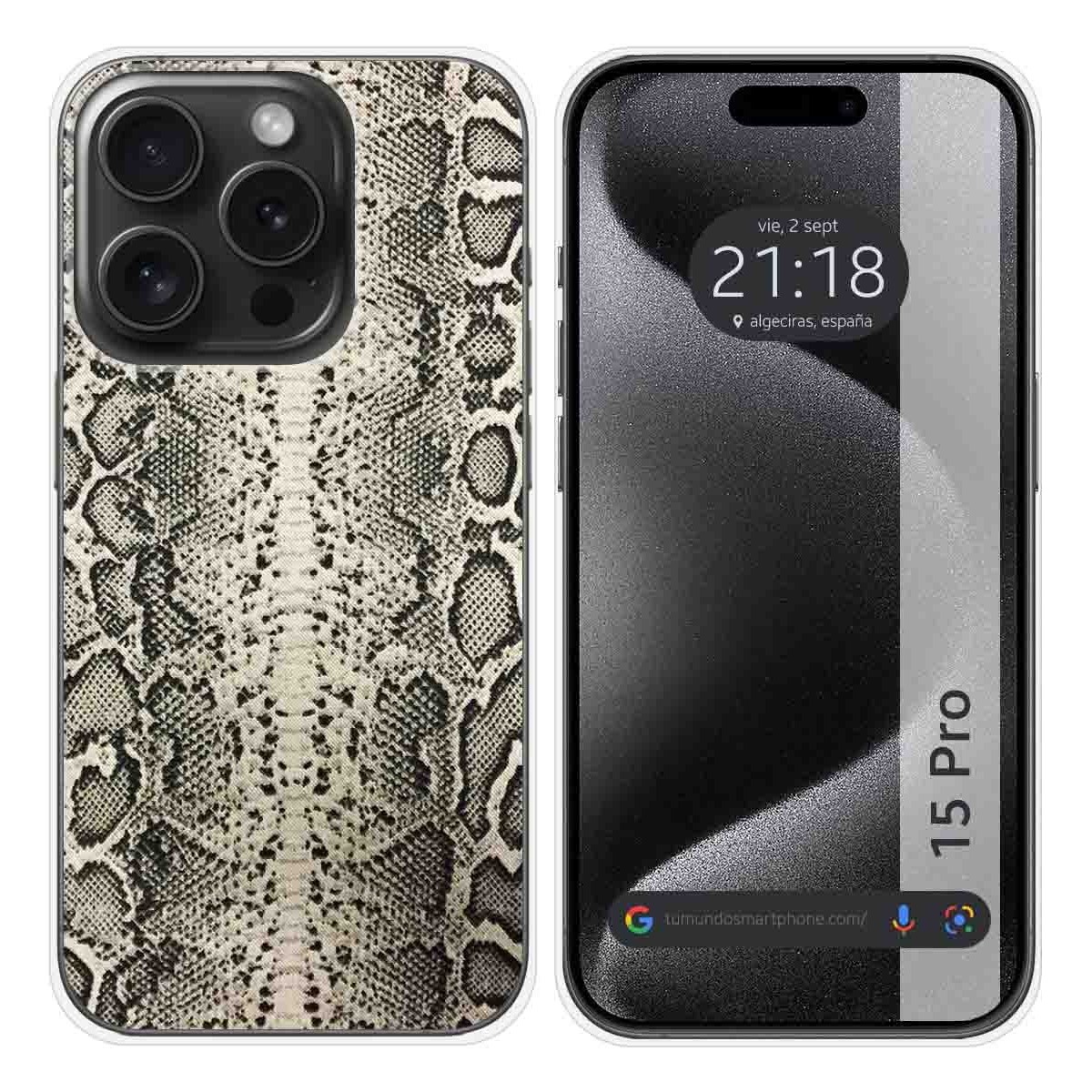 Funda Silicona compatible con IPhone 15 Pro (6.1) diseño Animal 01 Dibujos