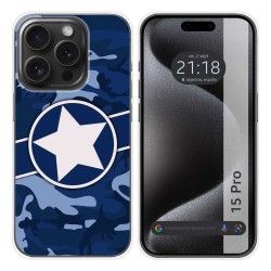 Funda Silicona compatible con IPhone 15 Pro (6.1) diseño Camuflaje 03 Dibujos