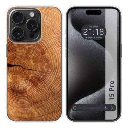 Funda Silicona compatible con IPhone 15 Pro (6.1) diseño Madera 04 Dibujos