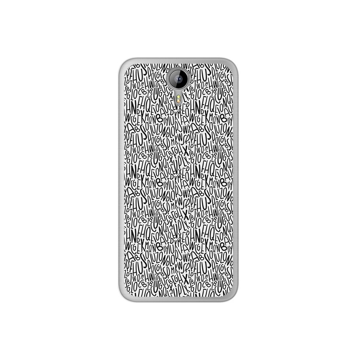 Funda Gel Tpu para Homtom HT3 Diseño Letras Dibujos