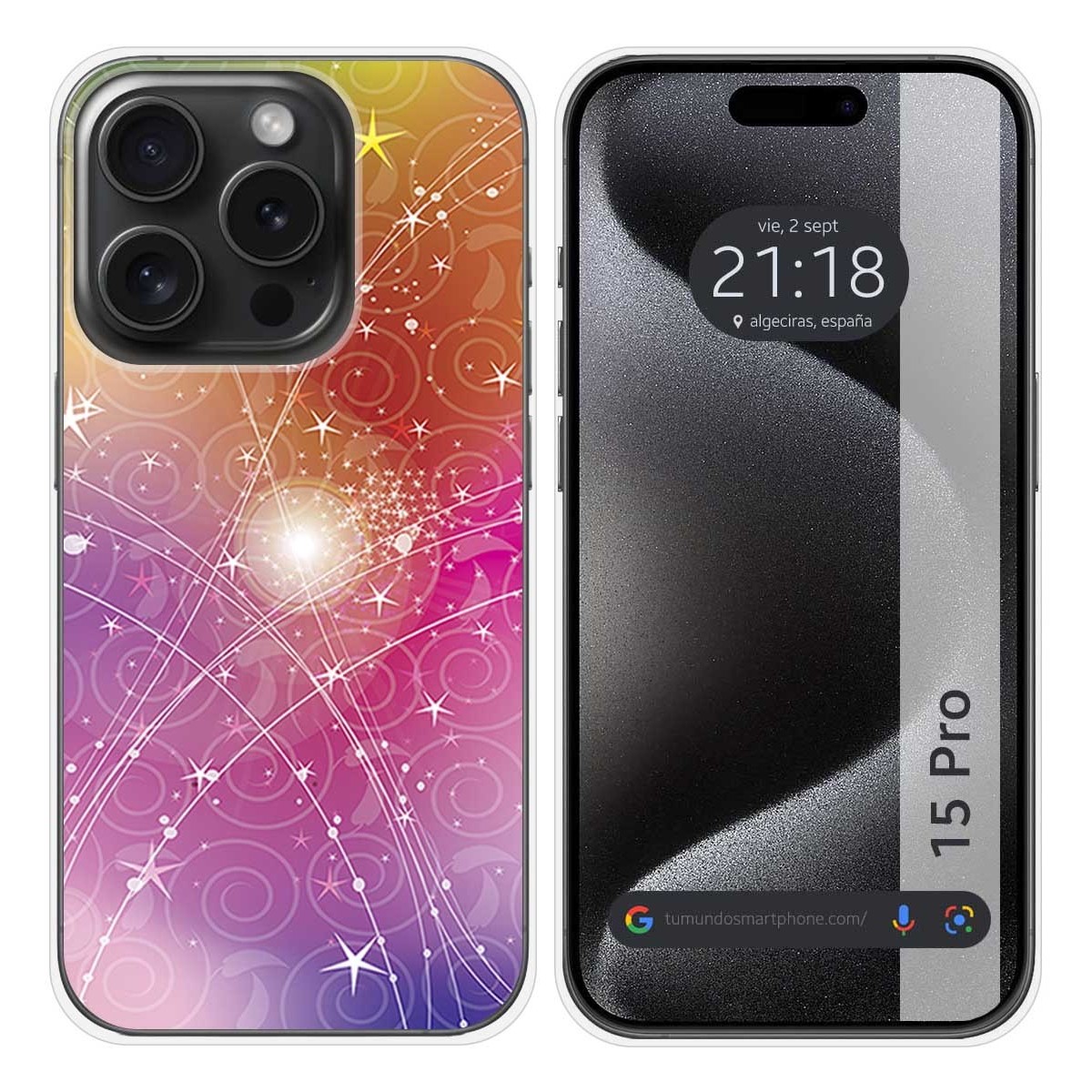 Funda Silicona compatible con IPhone 15 Pro (6.1) diseño Abstracto Dibujos