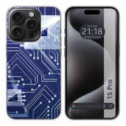 Funda Silicona compatible con IPhone 15 Pro (6.1) diseño Circuito Dibujos