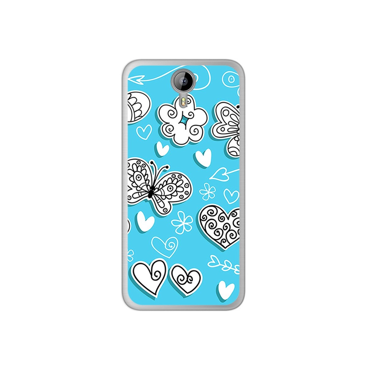Funda Gel Tpu para Homtom HT3 Diseño Mariposas Dibujos