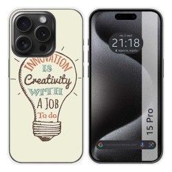 Funda Silicona compatible con IPhone 15 Pro (6.1) diseño Creativity Dibujos
