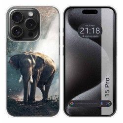 Funda Silicona compatible con IPhone 15 Pro (6.1) diseño Elefante Dibujos